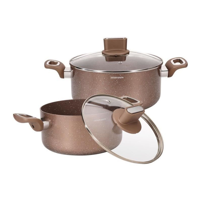 Set De Marmites -   - Am9820 - 20-24 Cm Avec Couvercle En Verre - Aluminium - Tous Feux Dont Induction Arthur Martin - Mathon - 6