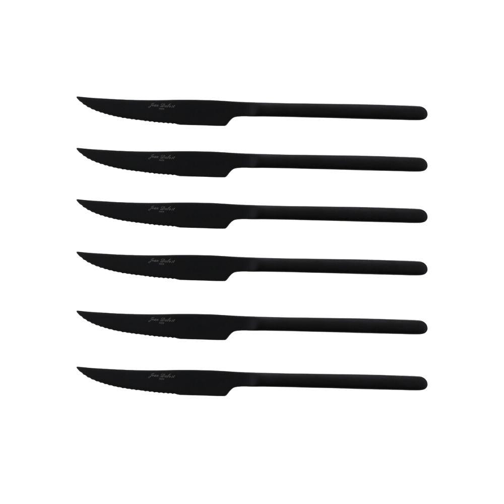 Couteaux de table Anuradha noir (lot de 6) Jean Dubost - Mathon - 1