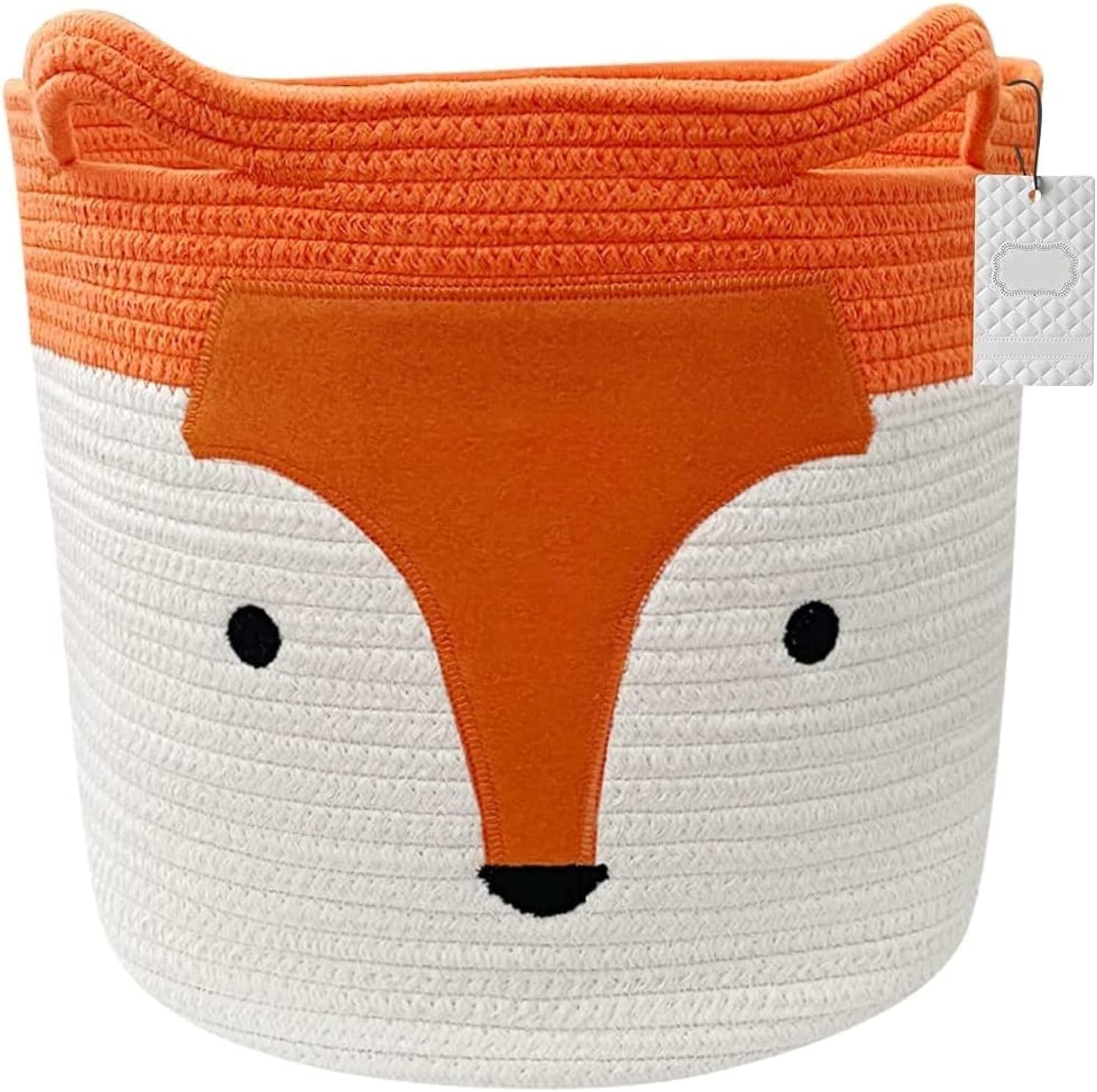 Panier pliable Renard Orange en coton 30 cm Vendos85 - Mathon