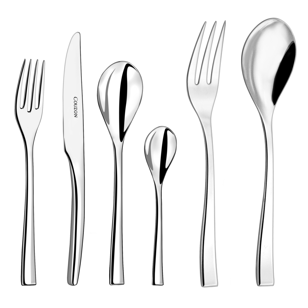 Steel - Ménagère 50 pièces en coffre bois Couzon - Mathon - 1