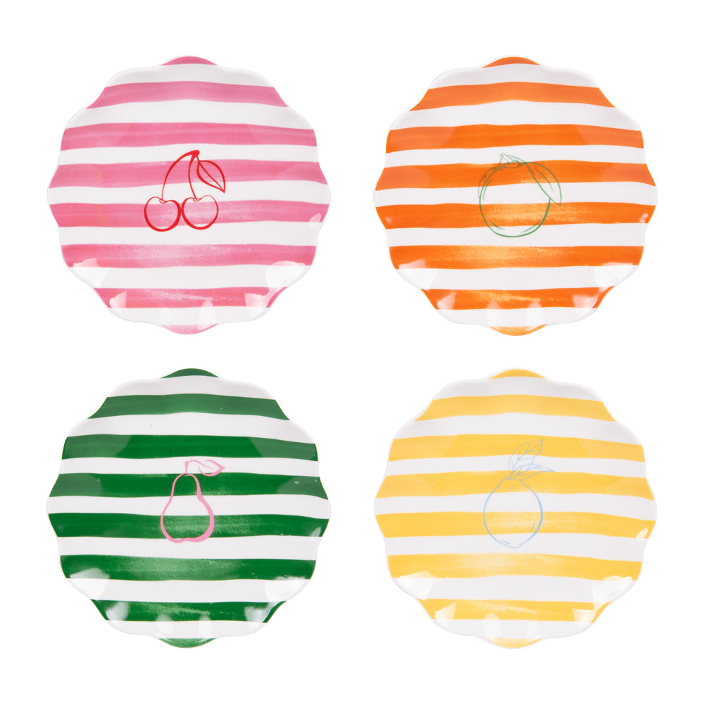 Set de 4 assiettes à dessert Tutti Frutti 20 cm Table passion - Mathon - 1