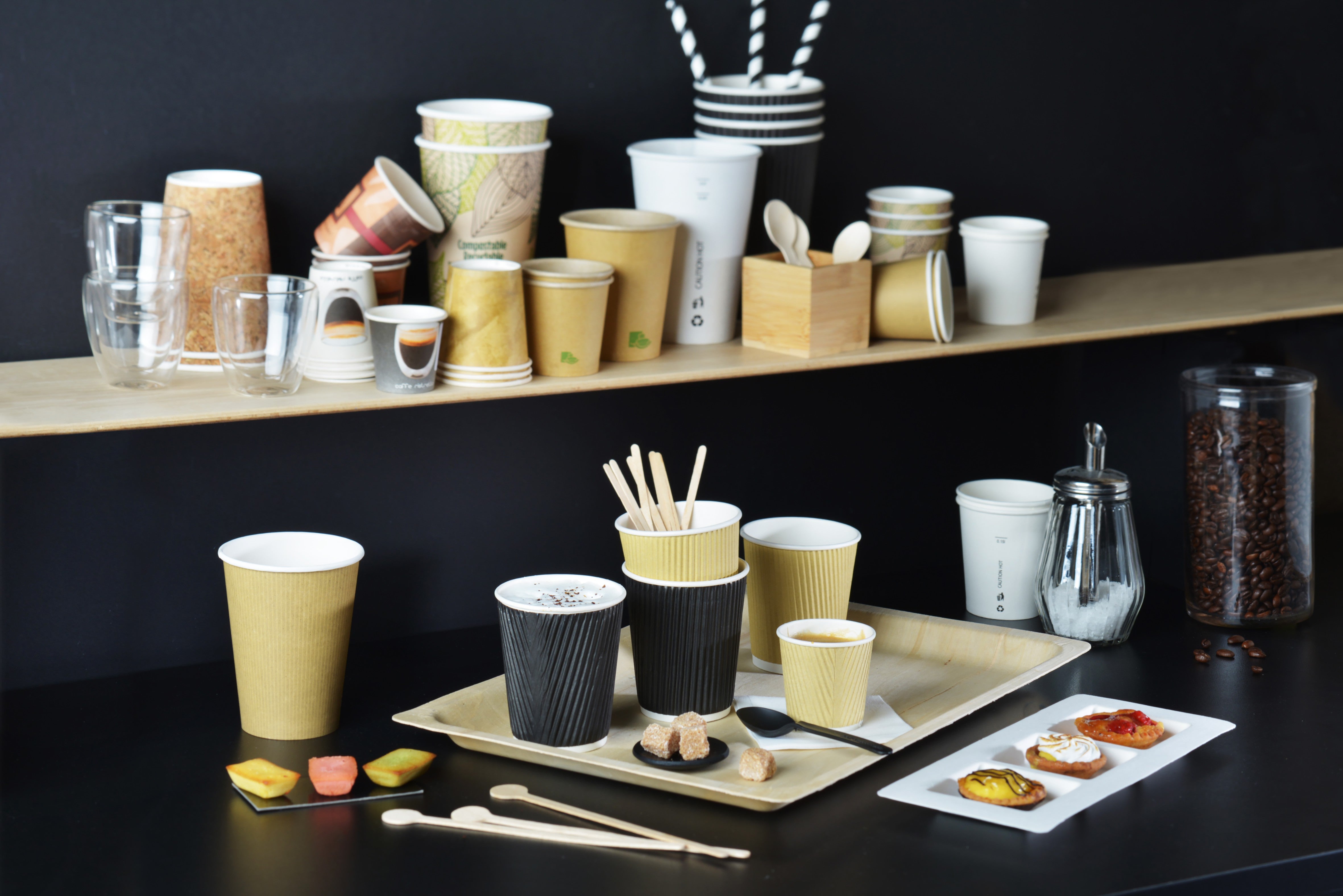 1000Pcs - Spatule à café bois à bouts carrés  5x1x140mm FirstPack - Mathon - 3