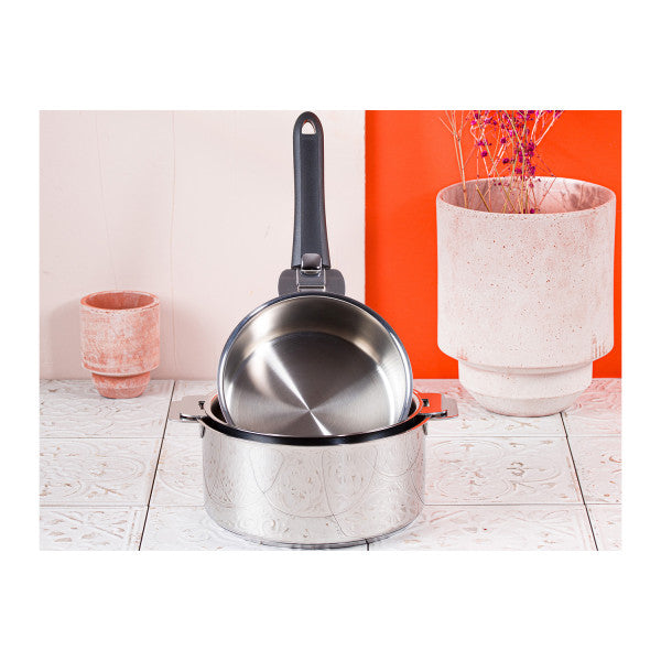 Série 3 casseroles et poignée amovible Cristel - Mathon - 5