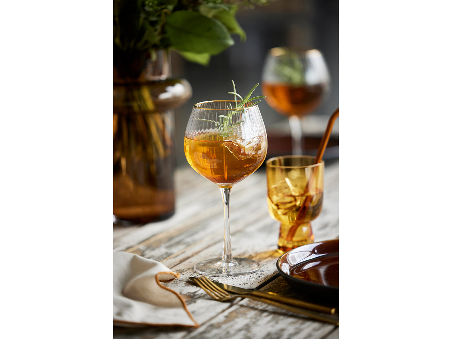 Set de 4 verres à gin tonic PALERMO GOLD Transparent Lyngby Glas - Mathon - 9