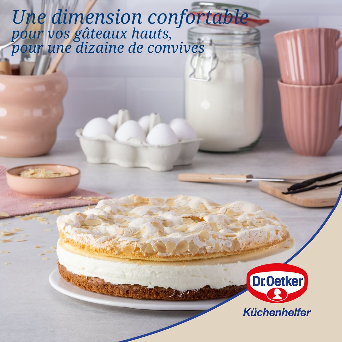 Moule à manqué à charnière 26 cm avec couvercle de transport Dr. Oetker Bake and Go Dr. Oetker - Mathon - 5