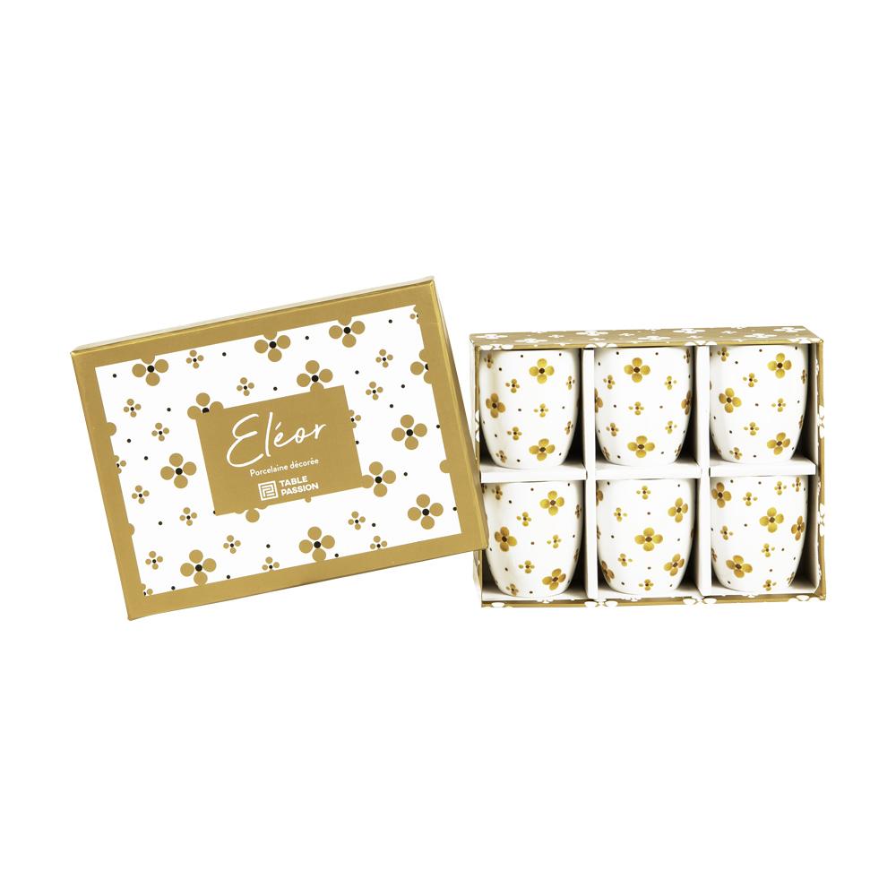Coffret de 6 gobelets Eleor 6 cm Table passion - Mathon - 2
