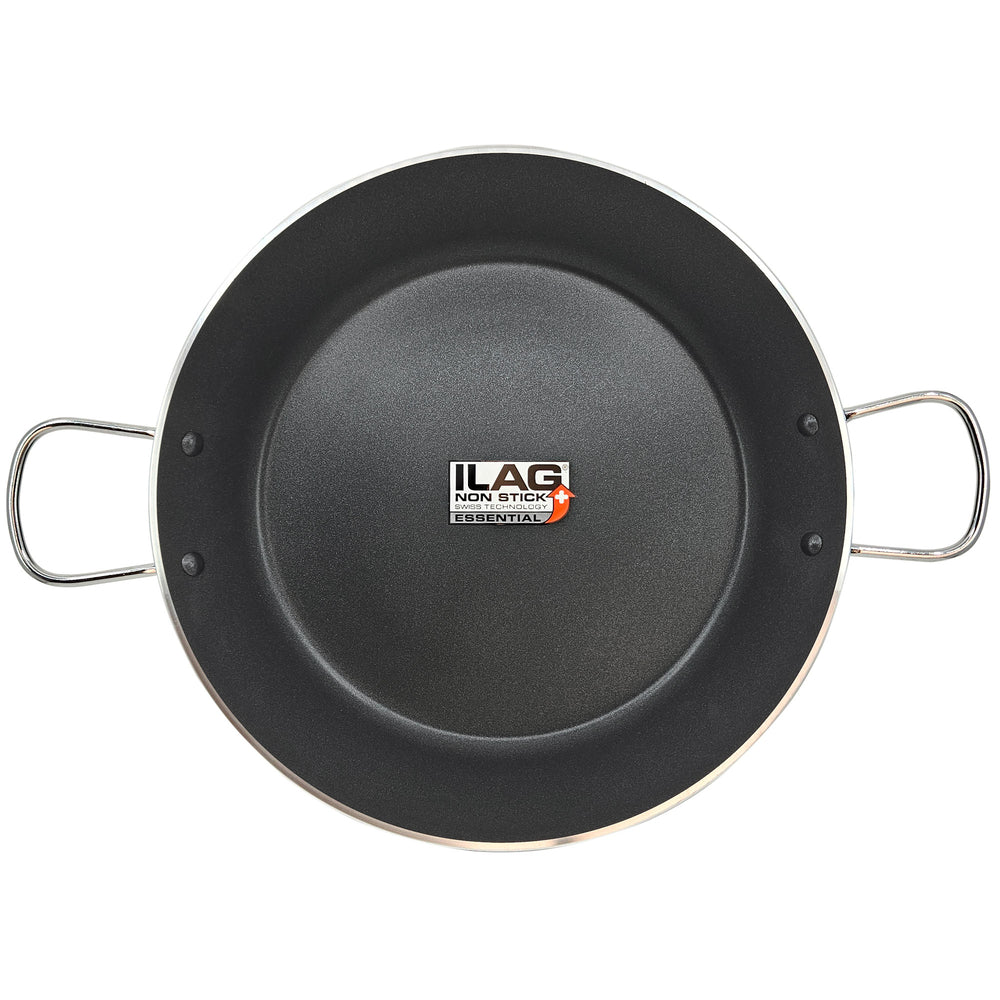 Poêle à Paella Induction 46cm 11-12 Portions, Antiadhésive sans PFOA, Aluminium  Noir Zafrán - Mathon - 1
