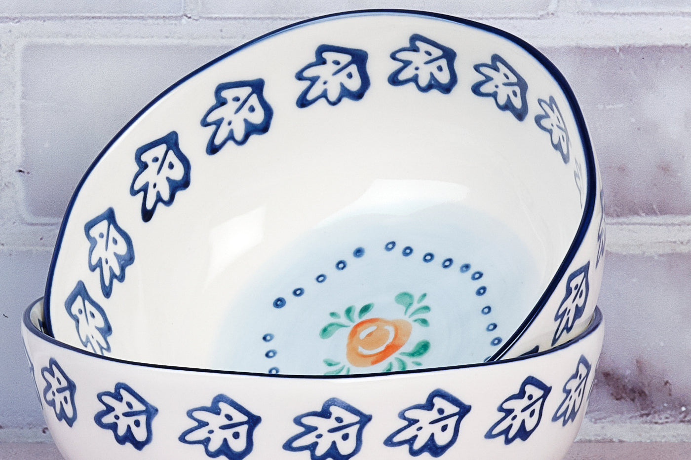 Lot de 4 bols moyens en porcelaine de haute qualité (grade a), peinte à la main blanc D17.5 Björn - Mathon - 5