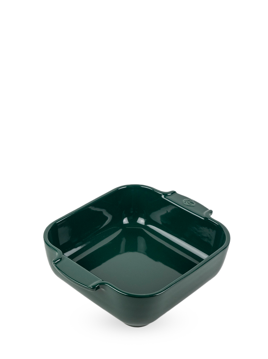 Appolia Plat four céramique carré vert forêt 21 cm - 8.25in Peugeot - Mathon - 1