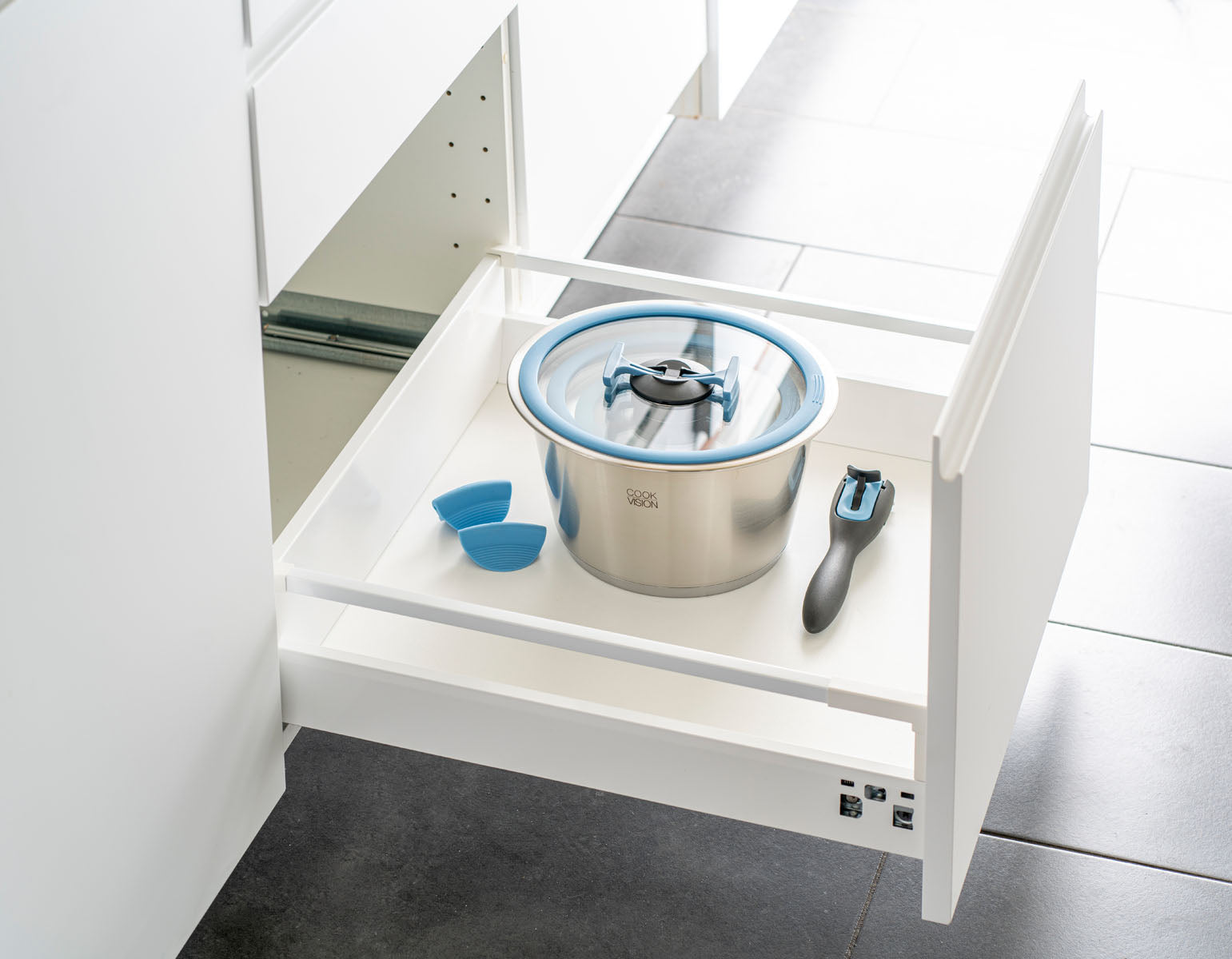 Set de 10 pièces avec couvercle bleu Cookvision - Mathon - 2