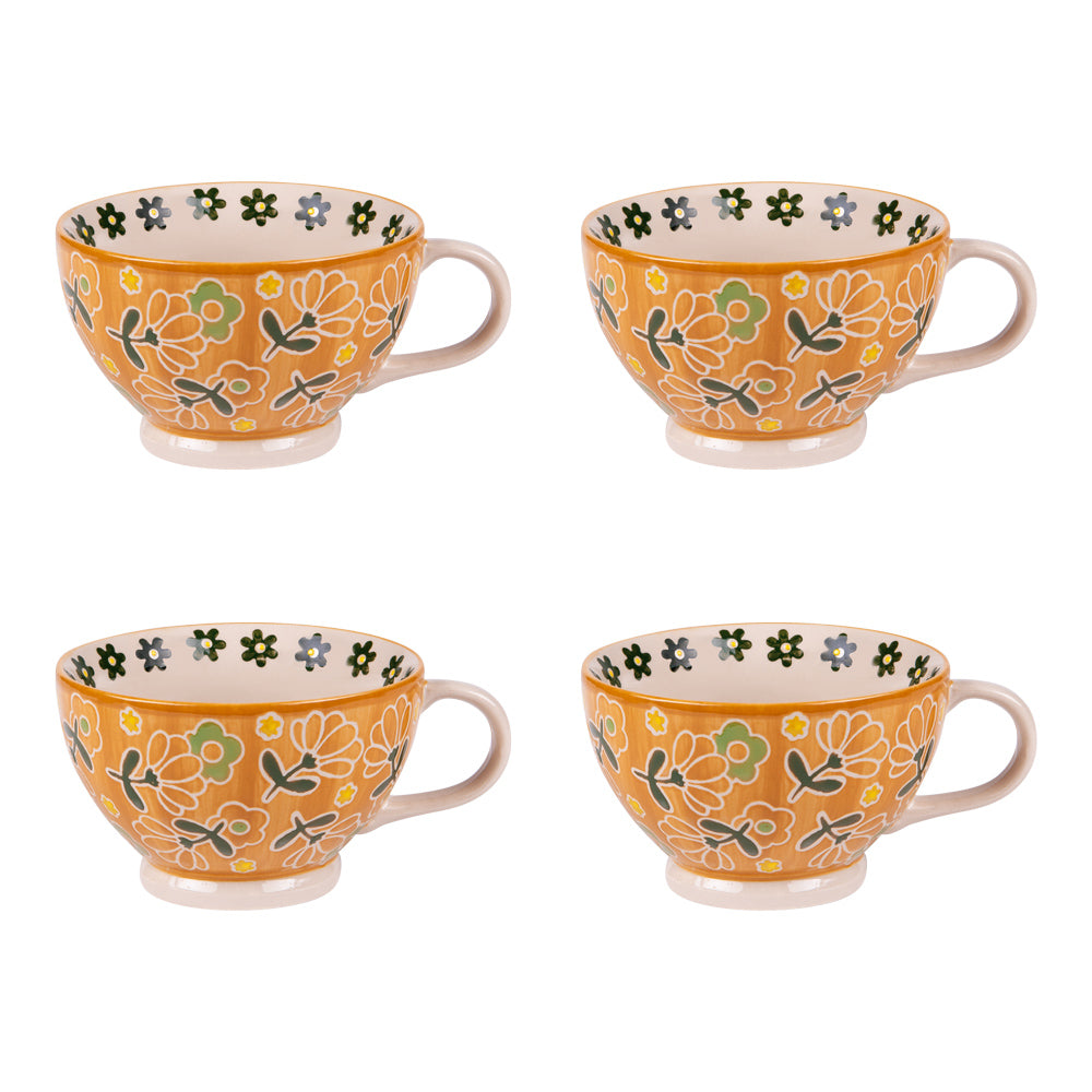 Coffret de 4 tasses Peony 36 cl Table passion - Mathon - 1