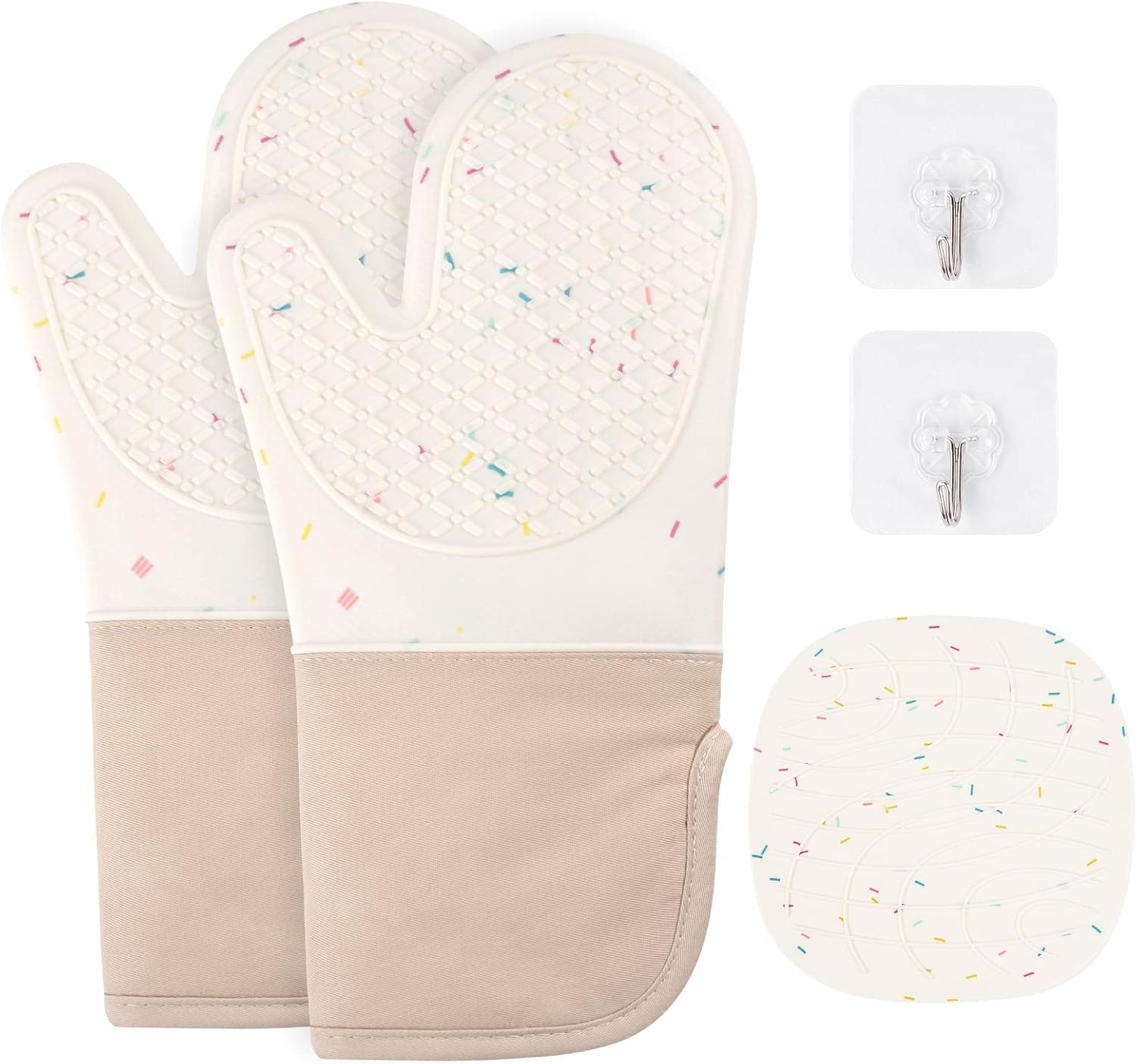 Gants de Cuisine Silicone Longs 34 cm Anti-Chaleur Vendos85 - Mathon