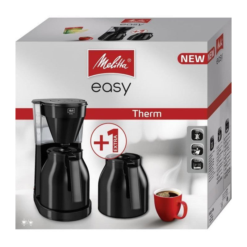 Melitta Easy Therm Ii - Cafetiere Filtre 1l - 1050 W + 2eme Verseuse - Noir Melitta - Mathon - 2
