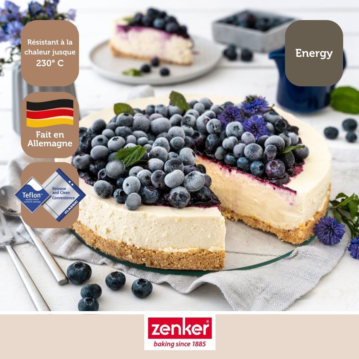 Moule à manqué à charnière fond en verre 26 cm Zenker Energy Zenker - Mathon - 5