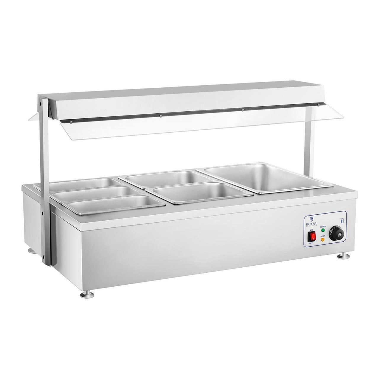 Bain marie 1700 watts - 6 bacs GN - avec compartiment pour viande 14_0000561 - Mathon - 2
