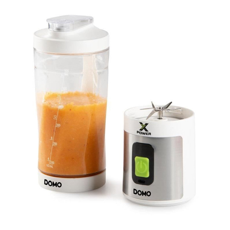 Blender Portable Sans Fil - Domo - Do752bl - Xpower - 120 W - 600 Ml - Blanc Domo - Mathon - 5