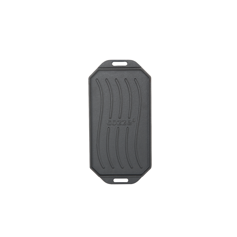 Plaque en fonte avec plateau en bois, poignée amovible en acier inoxydable finition mate 33 x 16.5 cm Cozze - Mathon - 4