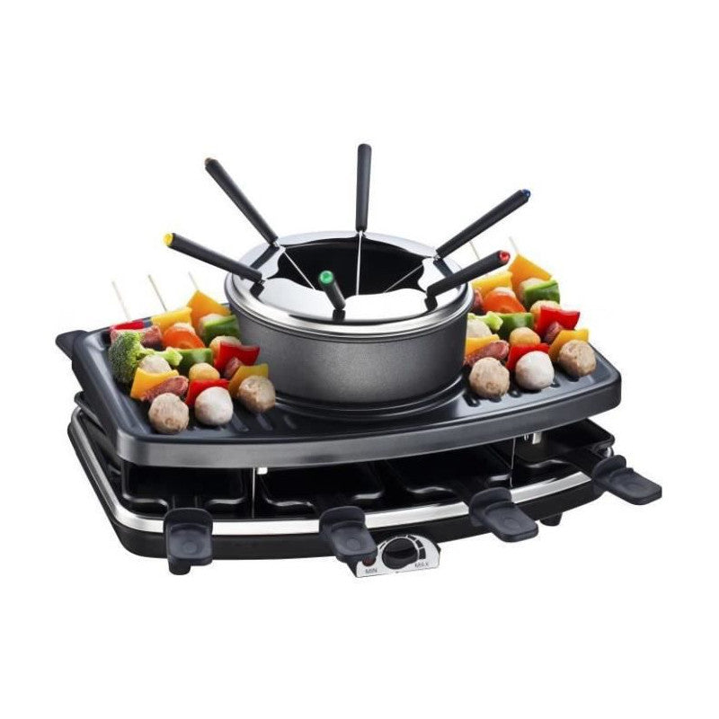 Continental Edison Fd12881 Appareil A Raclette Et Fondue 8 Personnes - Noir Continental Edison - Mathon - 1