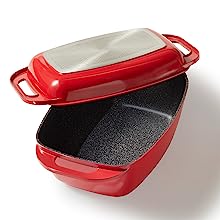 Rôtissoire 40 x 22 cm, avec couvercle en fonte d