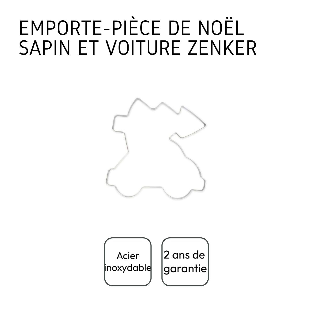 Emporte-pièce de Noël en forme de sapin couché sur une voiture Zenker Emporte-pièces Zenker - Mathon - 4