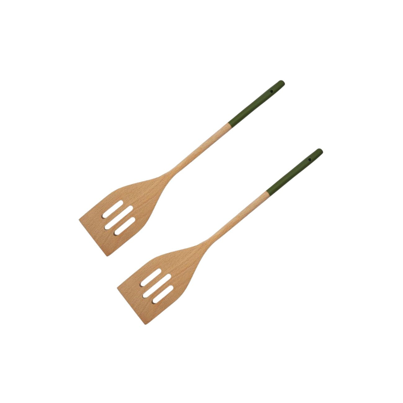 Ensemble de 2 Spatules de cuisine ajourée 33 cm  Wood Edition Fackelmann - Mathon - 1