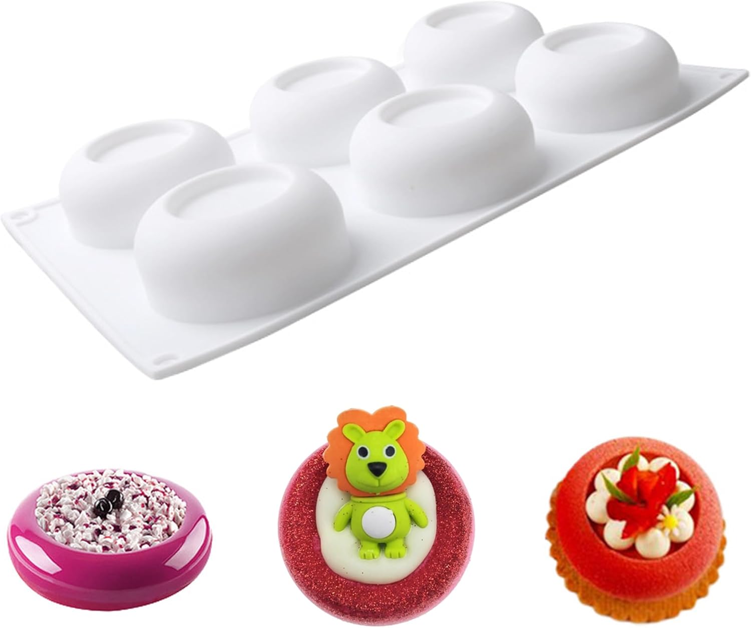 Moule Forme Demi-Sphères 6 Cavités 3D Silicone Vendos85 - Mathon