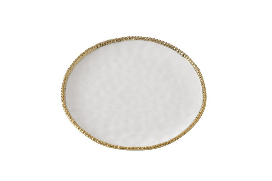 Set de 4 Assiettes rondes - 27,9x27,9x2,5cm - GOLDEN SALERNO Pampa Bay - Mathon