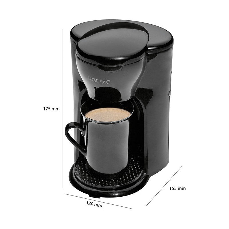 Cafetière 1 tasse Clatronic KA 3356 Noir Clatronic - Mathon - 5