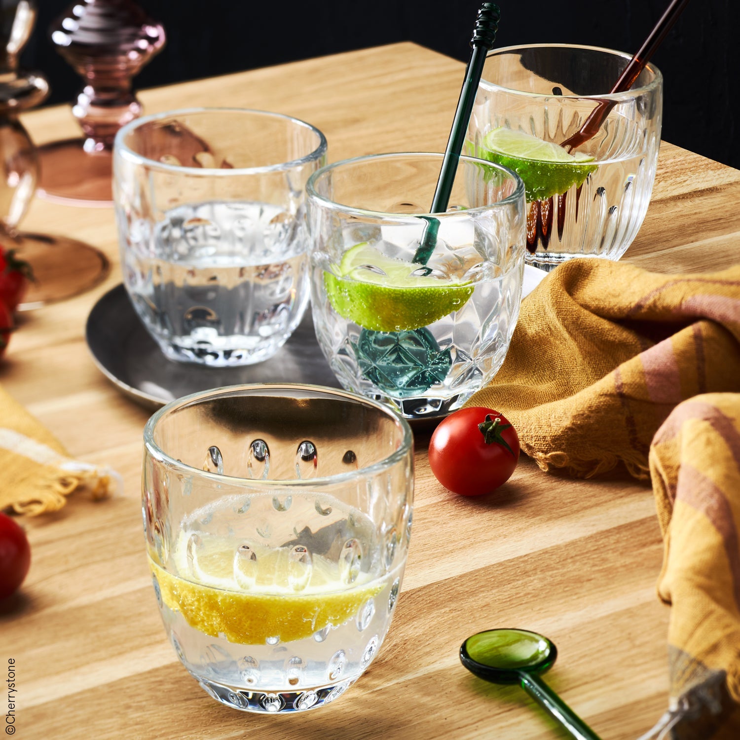 Coffret de 4 verres à eau 4 modèles assortis La Rochère - Mathon - 2