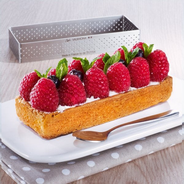 Cercle à tarte rectangulaire perforé 12 x 4 cm De Buyer - Mathon - 2