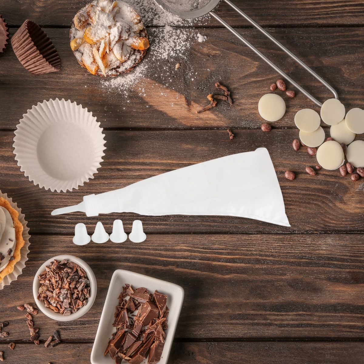 Ensemble de 2 Poches à douille et 10 embouts en plastique 28 cm Zenker Smart Pastry Zenker - Mathon - 2