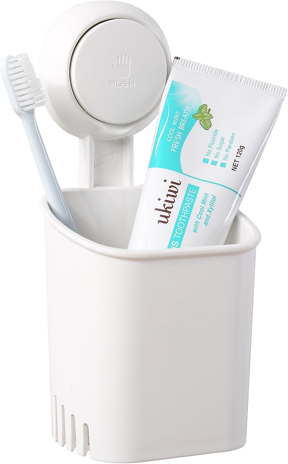 Porte Brosse à Dents Ventouse sans Perçage & Réutilisable blanc Vendos85 - Mathon