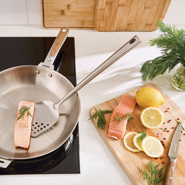 Set 4 ustensiles en inox louche cuillère spatule écumoire Mathon - Mathon - 3