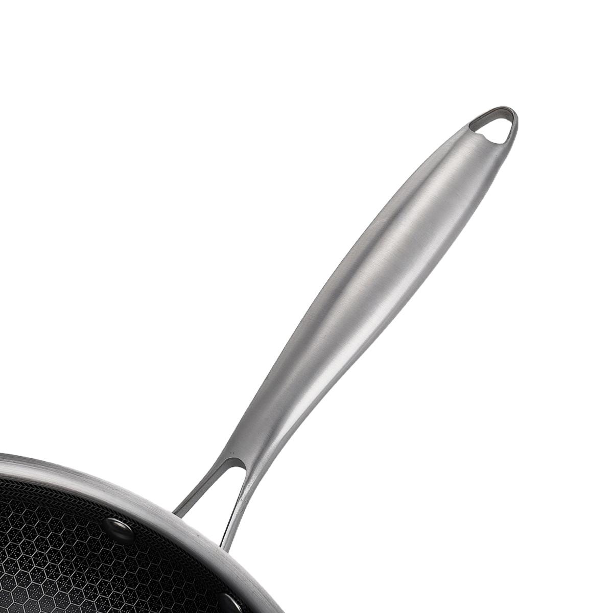 Wok 32cm triplex - "BlackSteel" Laguiole Cuisson - Mathon - 5