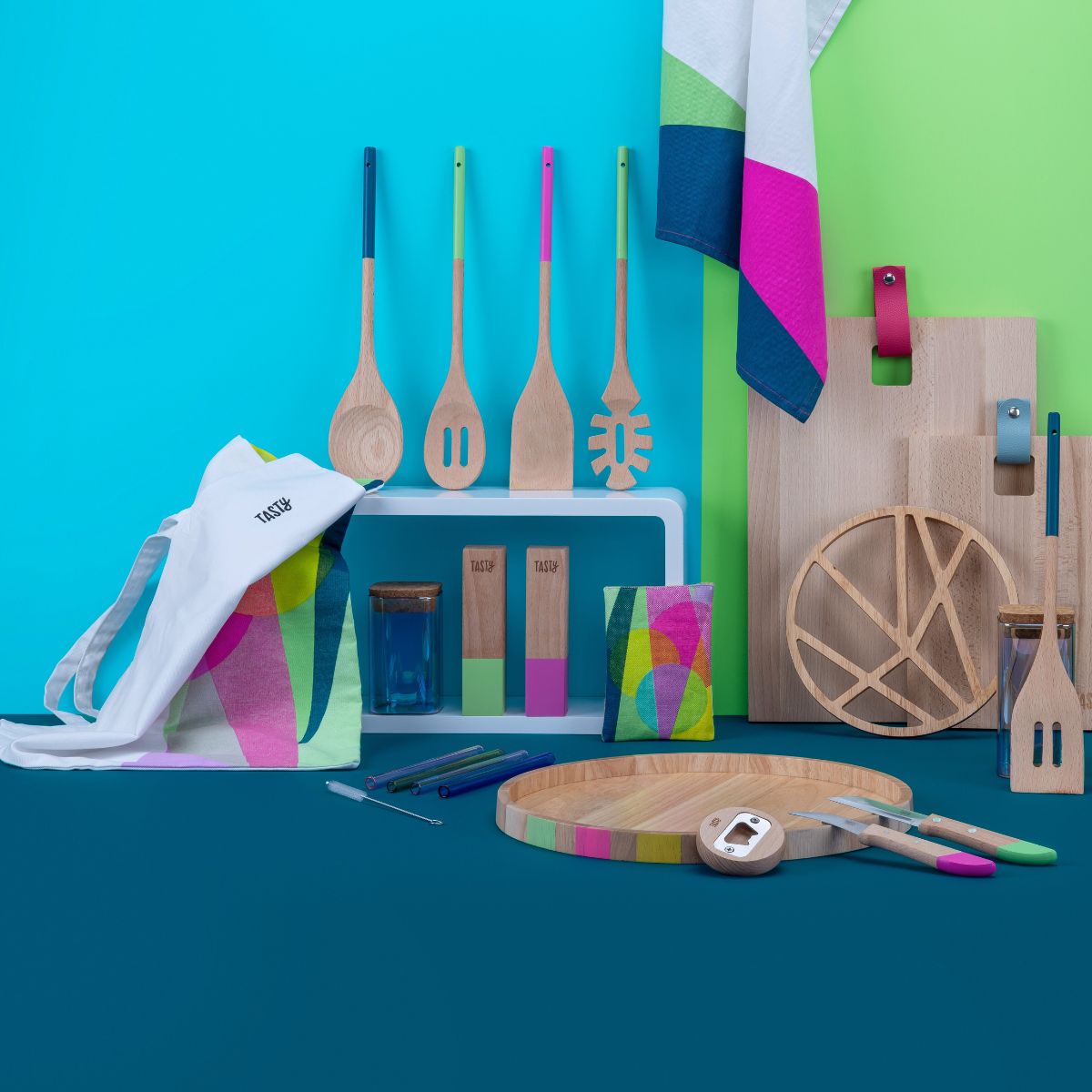 Sac de course type en coton Tasty Green Tasty - Mathon - 7