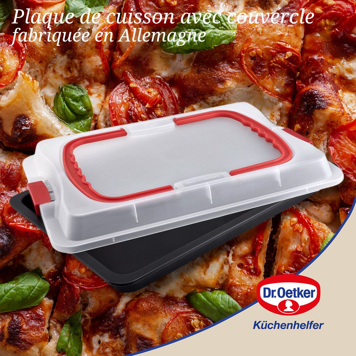 Plaque de cuisson avec couvercle 42 x 29 cm Dr. Oetker Bake and Go Dr. Oetker - Mathon - 2