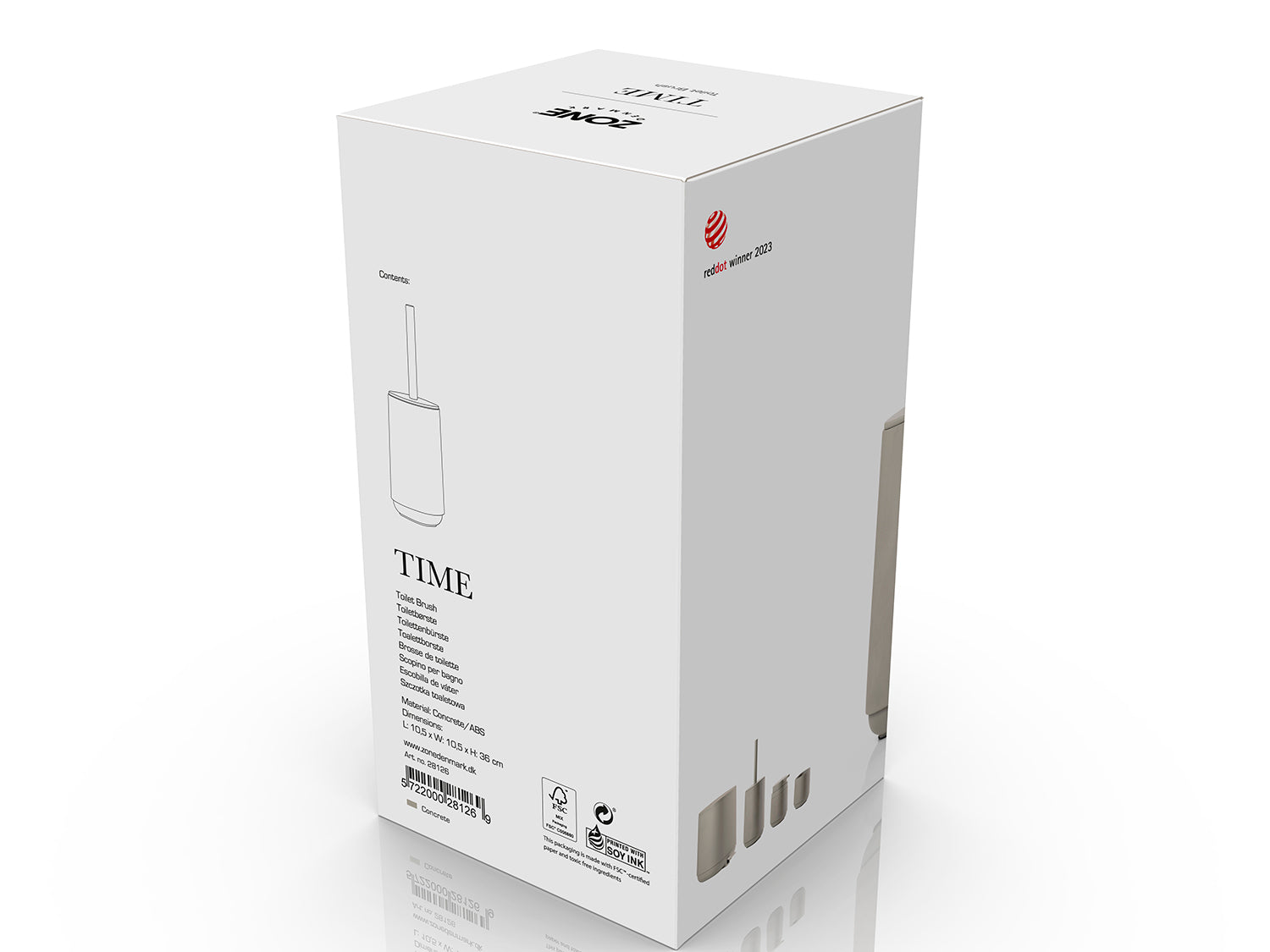 Brosse de toilette TIME en béton et abs Concrete Zone Denmark - Mathon - 3