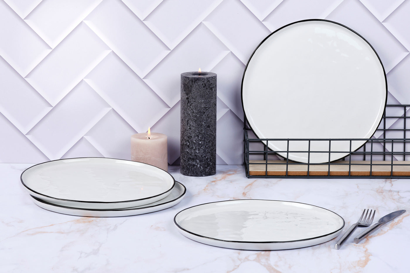 Assiette PURE Ø27,5cm - 4 pièces - Blanc Neige Björn - Mathon - 2