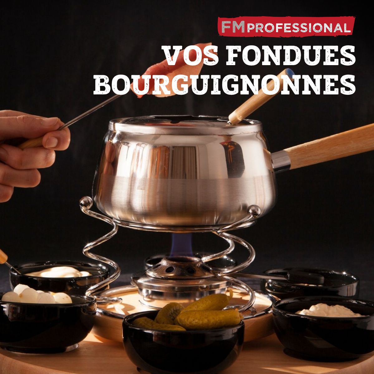 Ensemble de 2 Brûleurs alcool fondue savoyarde FM Professional - Mathon - 4