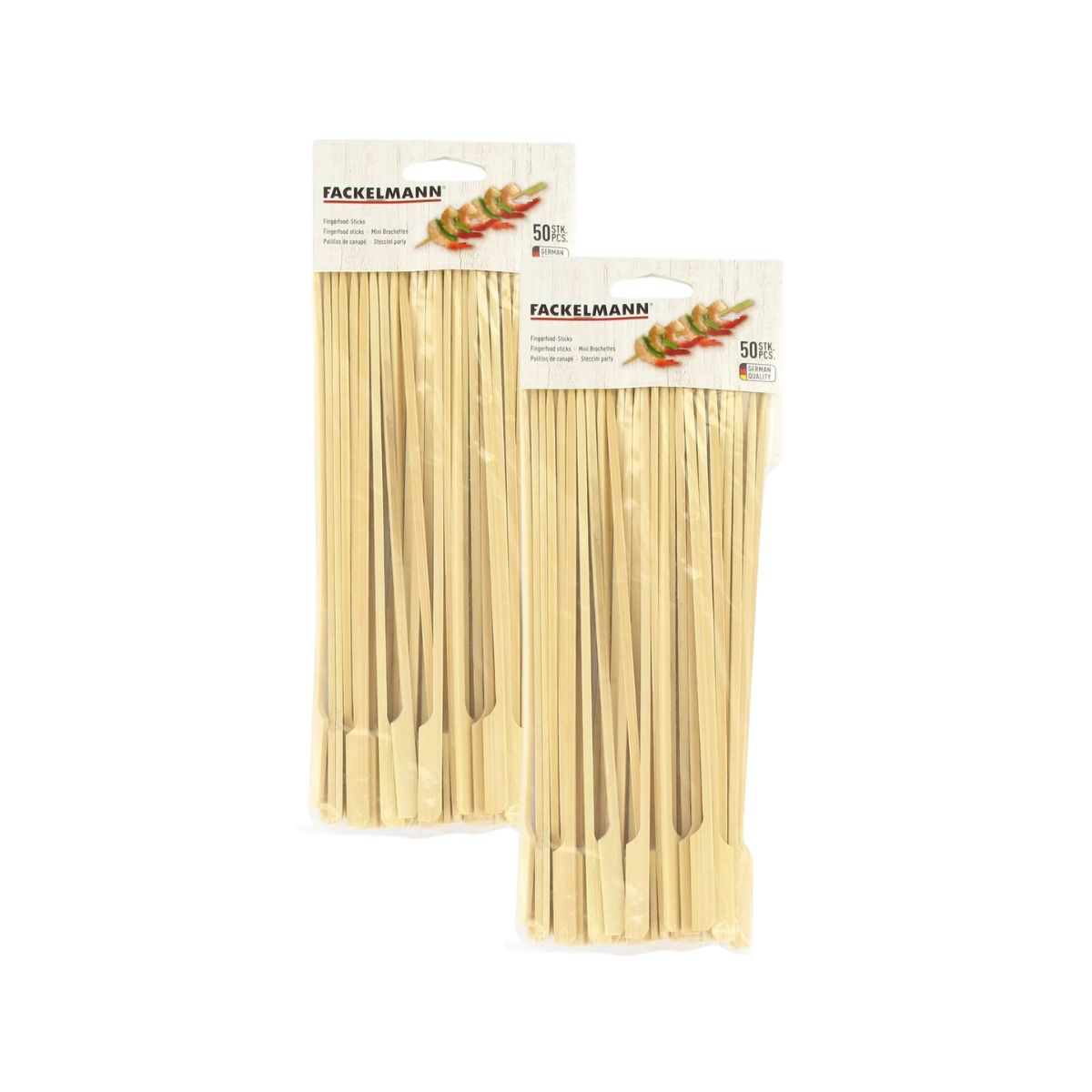 Lot de 100 pics à brochette en bois de 25 cm  Wood Edition Fackelmann - Mathon - 4