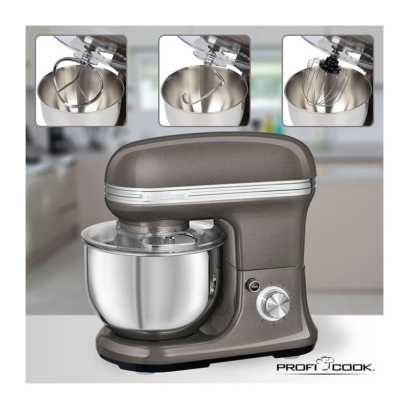 Robot pétrin multifonction 1200W vintage Proficook PC-KM 1197 Anthracite Proficook - Mathon - 2