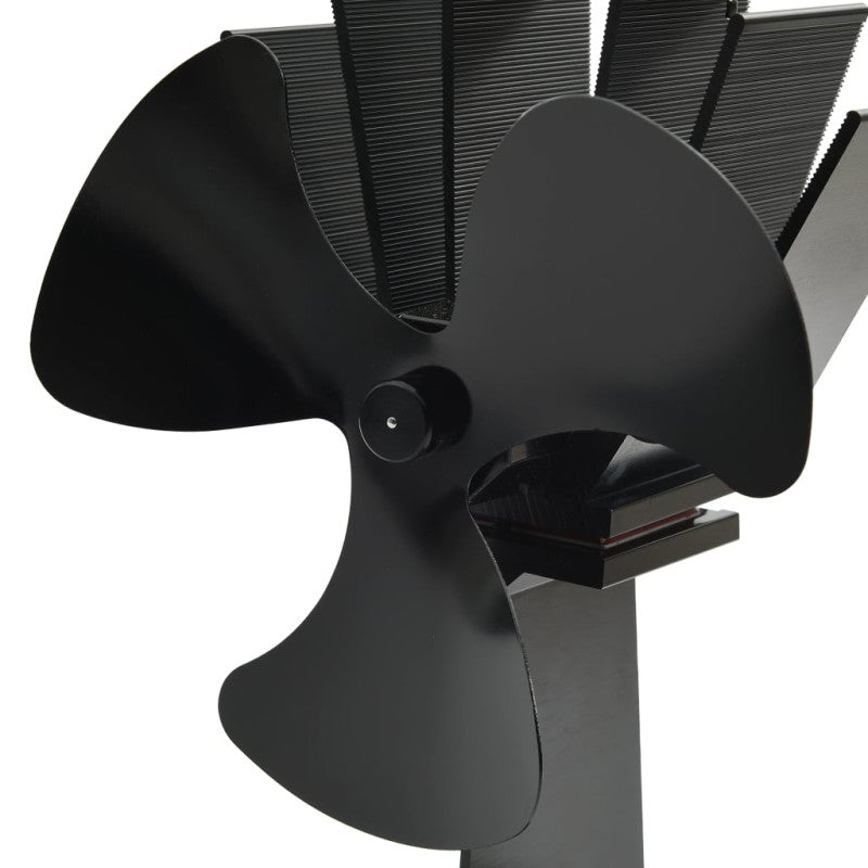 Ventilateur De Poêle Alimenté Par Chaleur 3 Pales Noir VIDAXL - Mathon - 6