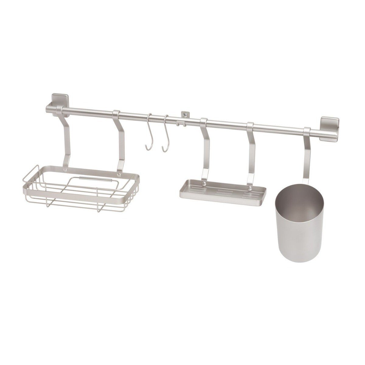 Porte ustensiles avec 2 crochets et supports pour plantes et épices Calicosy - Mathon - 3