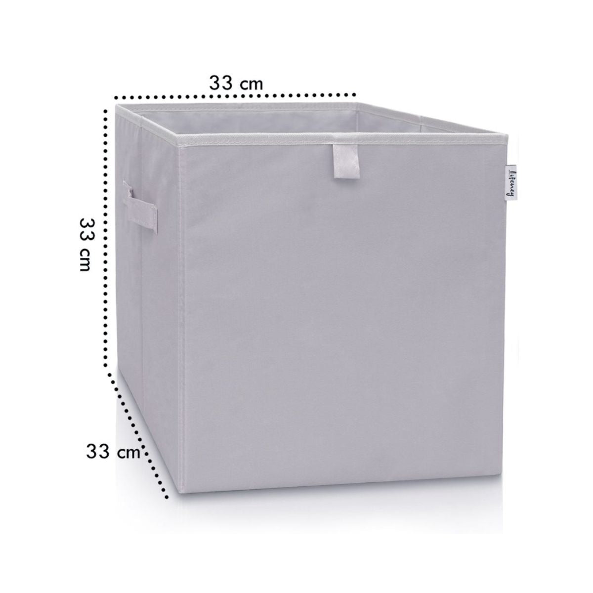 Boîte de rangement coloris gris clair, compatible avec l