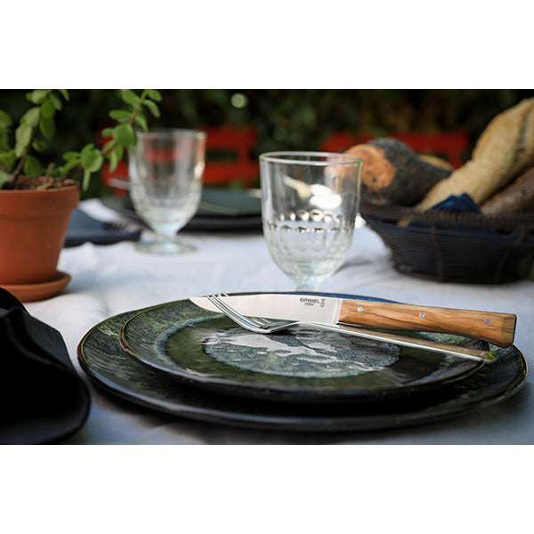 Coffret de 4 couteaux de table à lame lisse Facette olivier Opinel - Mathon - 6