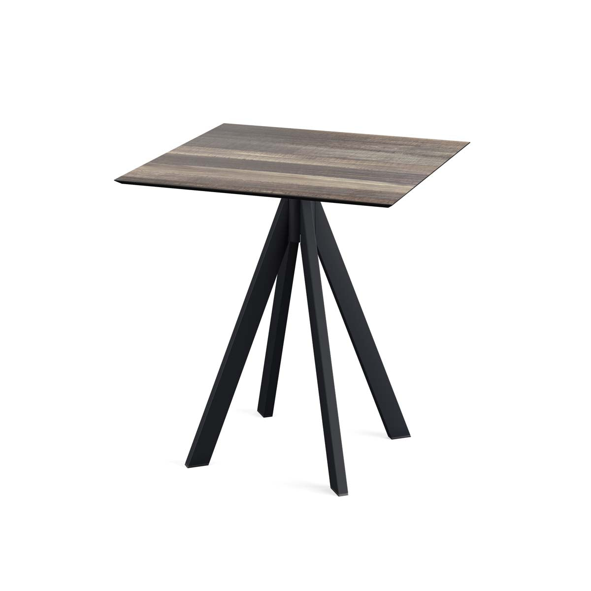 Table de bistrot Infinity avec piètement noir + plateau HPL 70x70 cm - Veba - Mathon