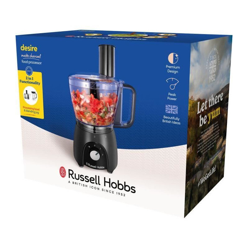 Robot Culinaire - Russel Hobbs - Desire Matte Charcoal - 600 W - 2 Vitesses + Pulse - Noir Russell Hobbs - Mathon - 3