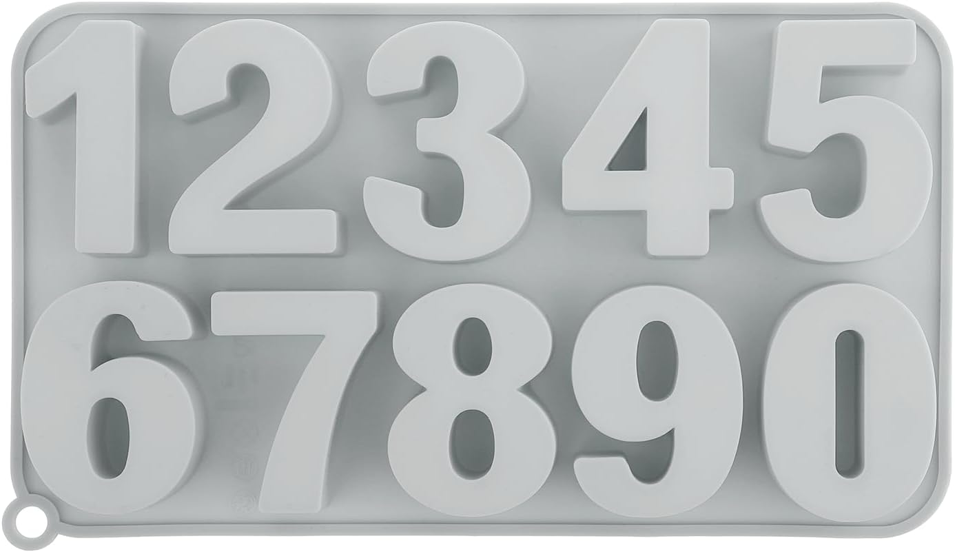 Moule à gâteau en silicone en forme de chiffres de 0 à 9 - 5,6 cm Vendos85 - Mathon