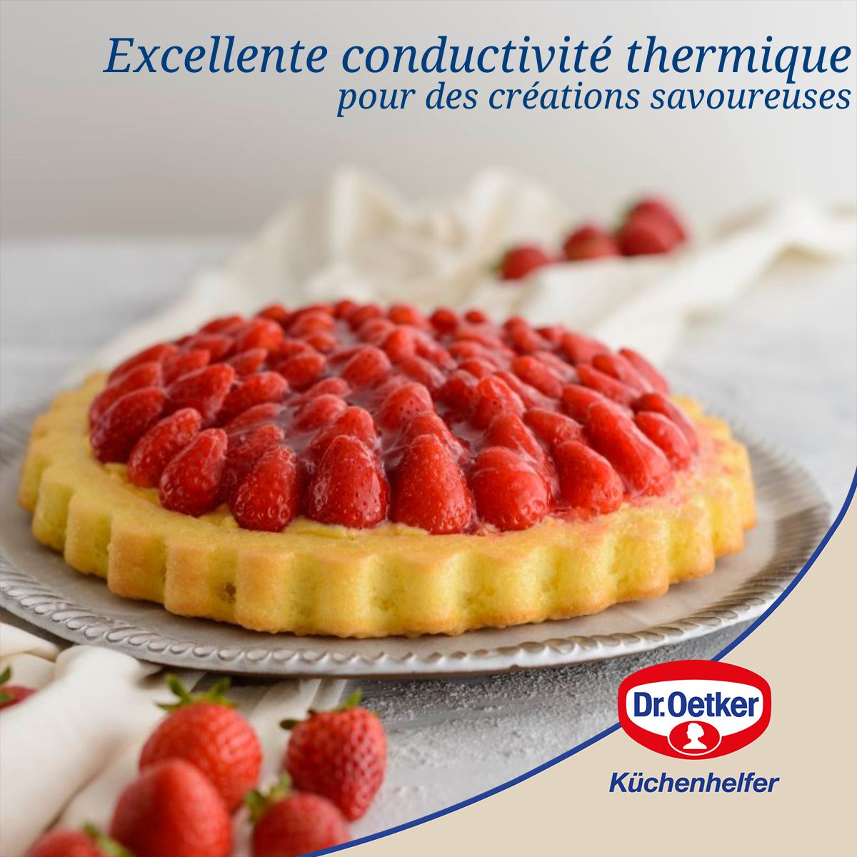 Moule à tarte en silicone rouge de 26 cm Dr. Oetker Flexxibel Love Dr. Oetker - Mathon - 4