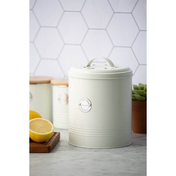 Seau à compost 2,5 L Blanc cassé Typhoon - Mathon - 2